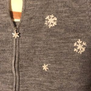 Coldwater Creek Sweaters - Grey winter zip front sweater. Coldwater Creek Sweaters - Grey winter zip front sweater.